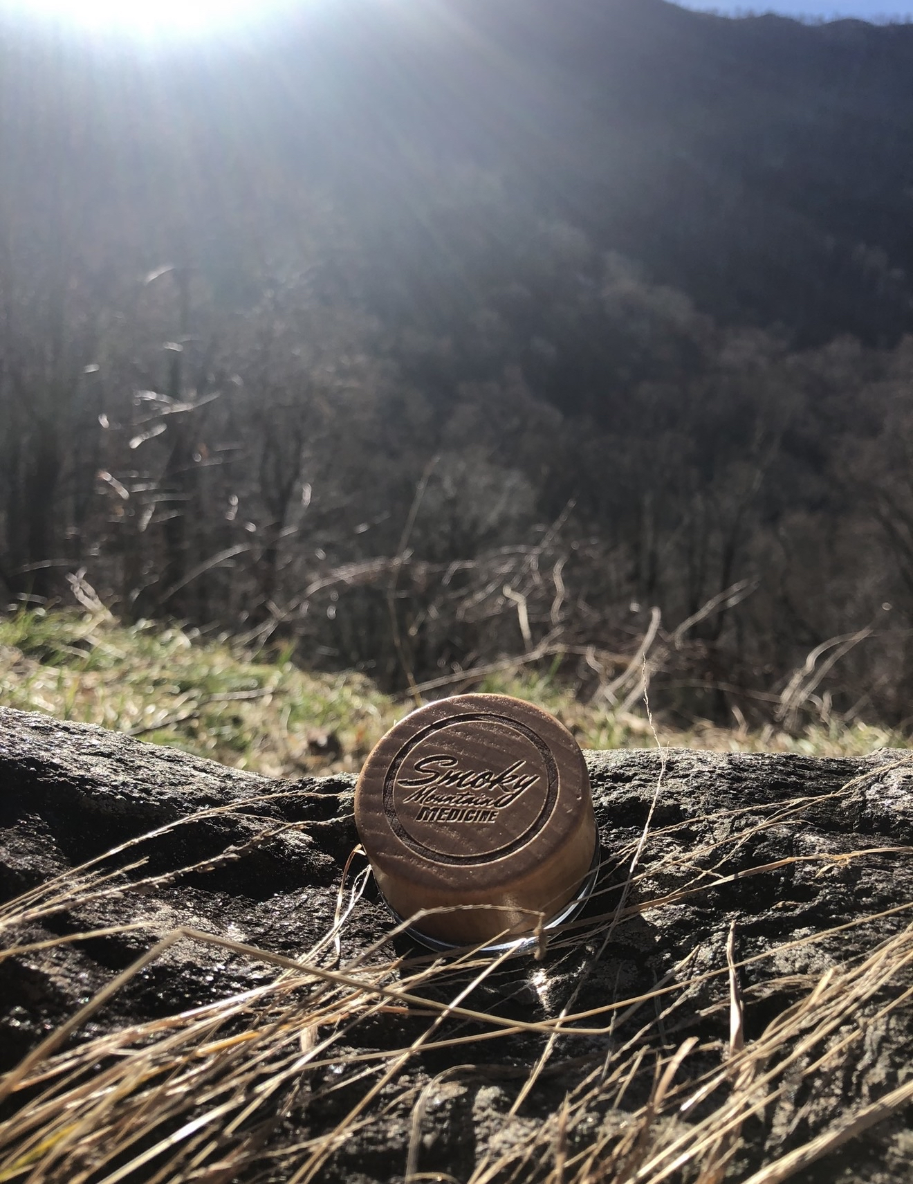 Wooden Lid - Mountain Sunrise